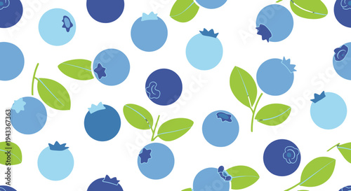 Seamless vector pattern set featuring Easter eggs and blue flowers with cartoon summer fruits like apple and pear in a green nature design