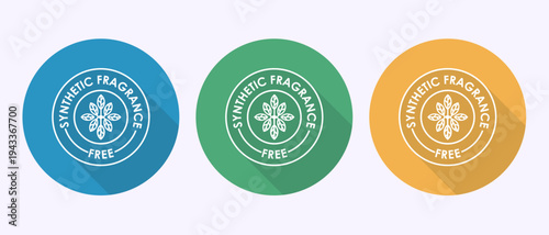 Plant leaf cluster icons for synthetic fragrance free environmental certification