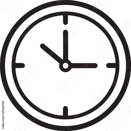Clock isolated on transparent background