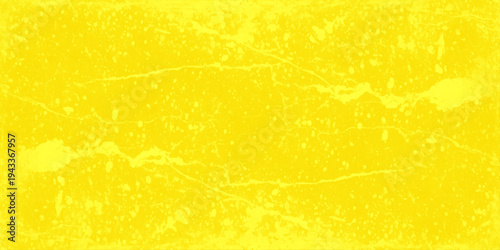 Vibrant yellow grunge texture background with distressed weathered paint effect and abstract scratched marble pattern