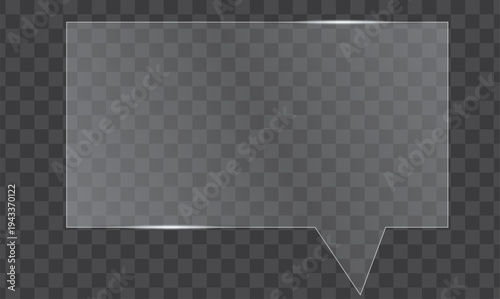Transparent Dialogue Box: A clear and elegant glass dialogue box, ready to house your messages and ideas. The perfect visual element for communication and design.