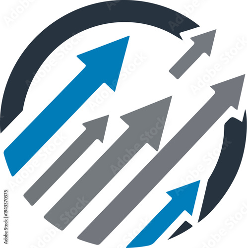 Arrows pointing up and forward fast.