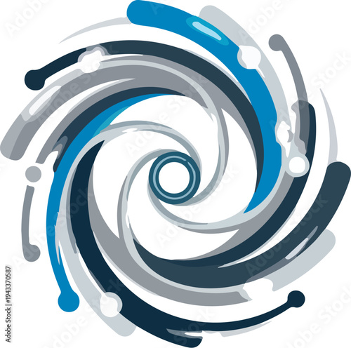 Swirling Abstract Graphic Design Elements.