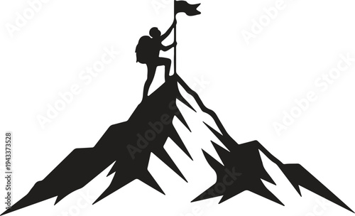 Mountain Climber isolated on transparent background