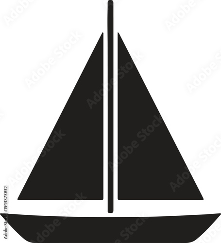 Sailboat isolated on transparent background