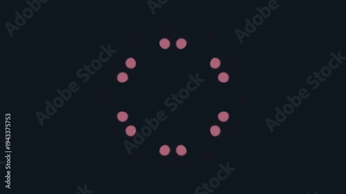 Abstract Animation of Transforming Symmetrical Shapes Expanding on a Dark Background Creating a Hypnotic Loop