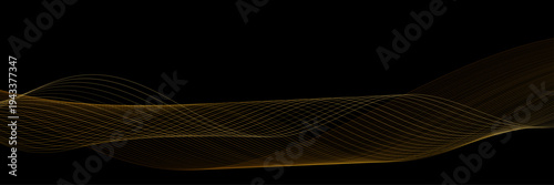 Elegant abstract gold background with flowing wave lines and metallic texture. Smooth golden curves and subtle shimmer create a luxurious visual ideal for premium branding and modern design.