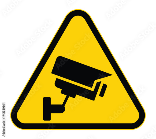 Caution Security Camera Warning Sign for Surveillance and Protection Use