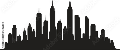 Skyline isolated on transparent background