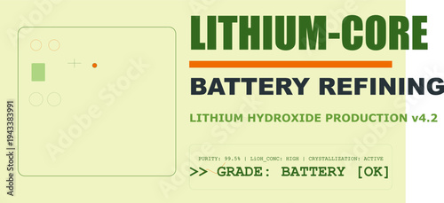 Lithium-Core Battery Refining Process for Sustainable Energy Production, Advanced Technology, and a Green Future.