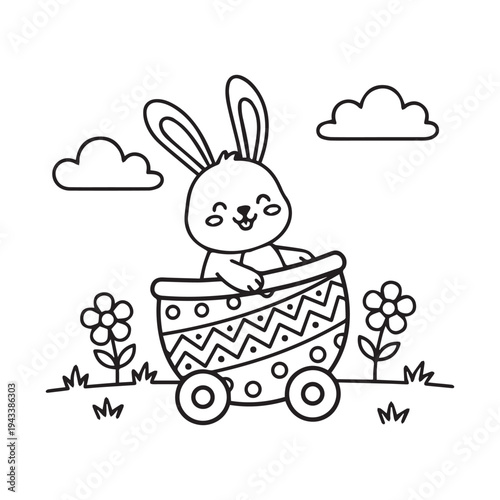 Bold & Easy Bunny Easter Coloring Pages