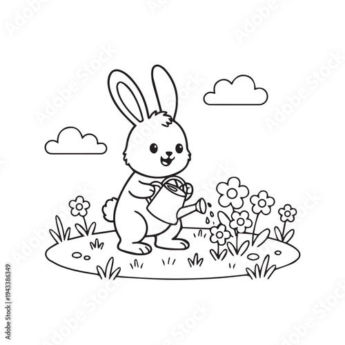 Bold & Easy Bunny Easter Coloring Pages