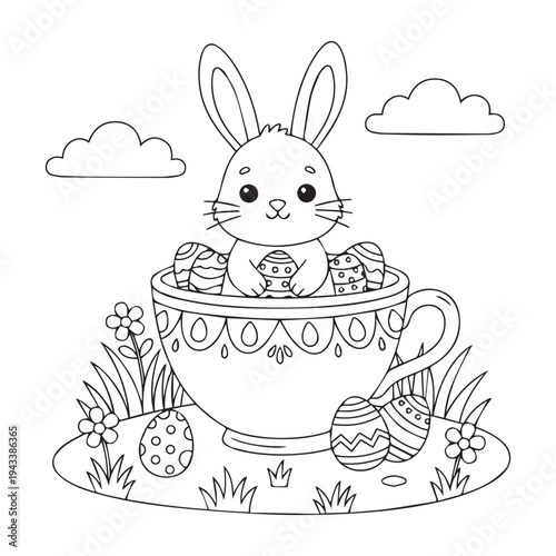 Bold & Easy Bunny Easter Coloring Pages