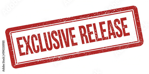 Exclusive Release red rubber stamp mark with grunge stamp effect isolated