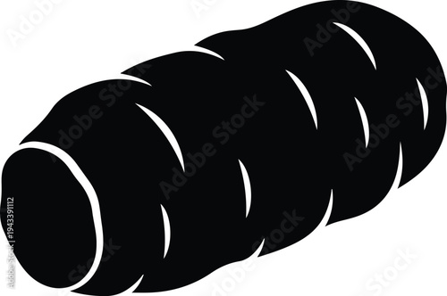 Silhouette Jerusalem artichoke root vegetable isolated vector illustration