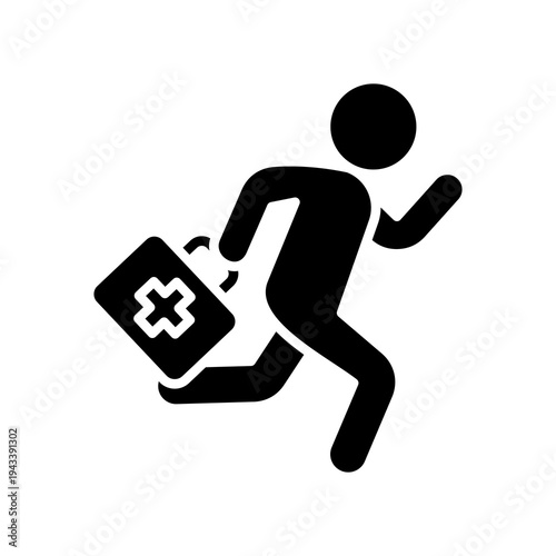 Paramedic glyph icon