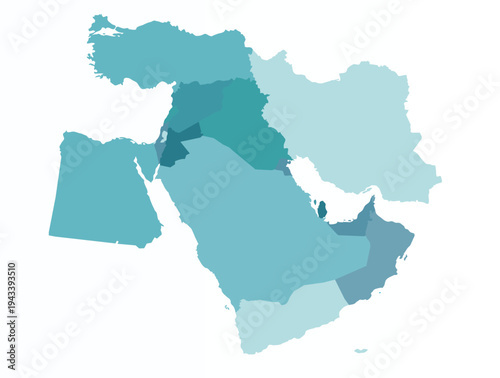 Map of Middle East countries