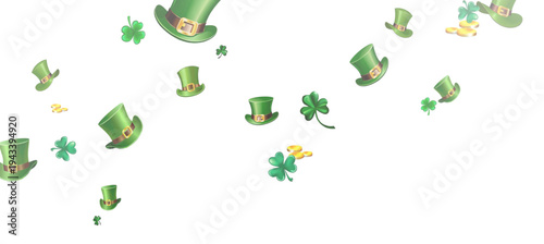 St. Patrick's Day, a set of various St. Patrick-themed illustrations. Irish holiday set, vector.	
