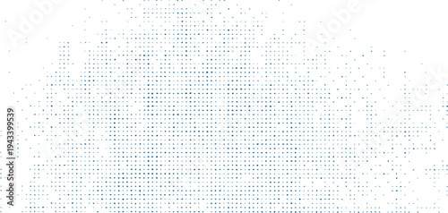 Abstract background with blue halftone dots. Minimalist digital pattern suitable for futuristic and technology themes.