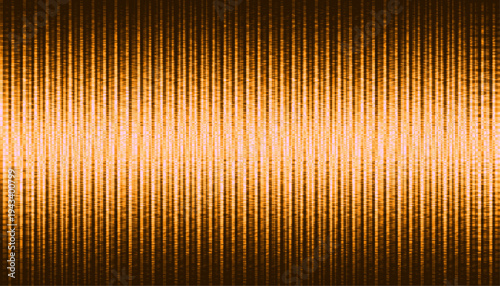 Abstract vector graphic illustration presenting a dynamic and intricate composition of shimmering vertical lines in a captivating warm orange and deep brown gradient, creating an energetic digital art