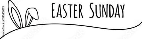 Easter sunday celebration with easter eggs and bunny