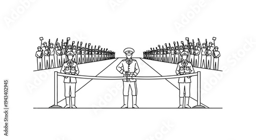 Grand Opening Ceremony: Officials Cut Ribbon with Crowd Watching