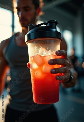 Dynamic Protein Shake Gym Shaker Bottle Post Workout Intensity Fitness Health Nutrition Blend