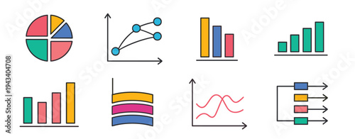 Collection of Data Visualization Charts and Graphs statistics