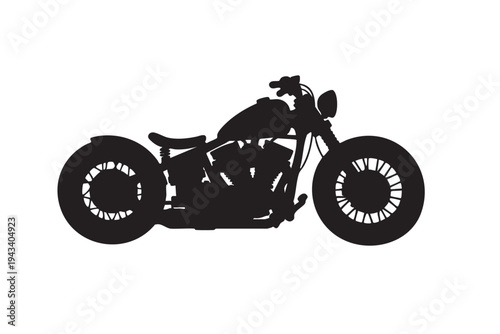 Custom bobber motorcycle silhouette vector illustration