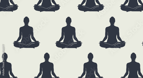 Silhouettes of People Meditating Together.