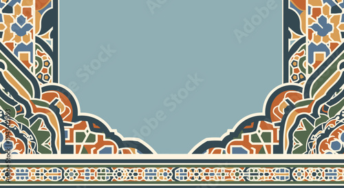 Intricate floral border design pattern.
