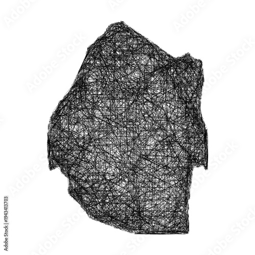 Sketch Swaziland outline map design