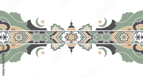Islamic geometric pattern design element.