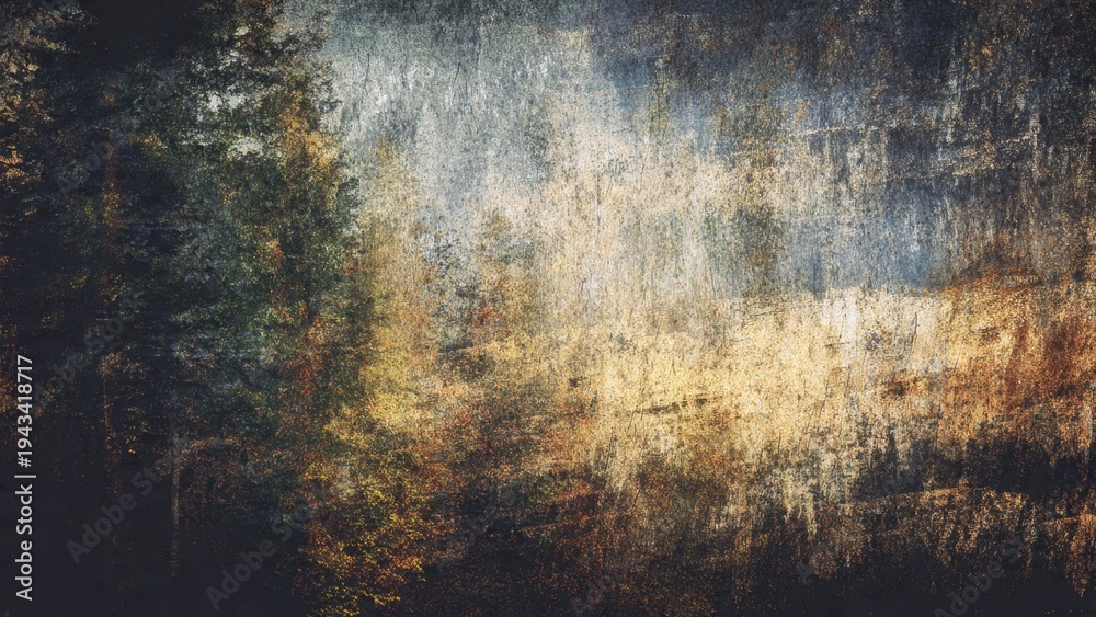 Obraz premium Abstract Forest Landscape in Autumn Colors