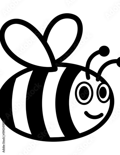 A cute cartoon bee illustration.