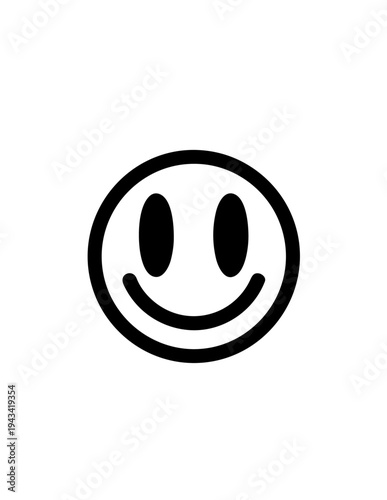 A simple black smiley face emoticon.