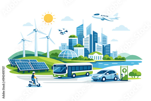 Sustainable Smart City with Renewable Energy, Electric Transport and Green Urban Infrastructure