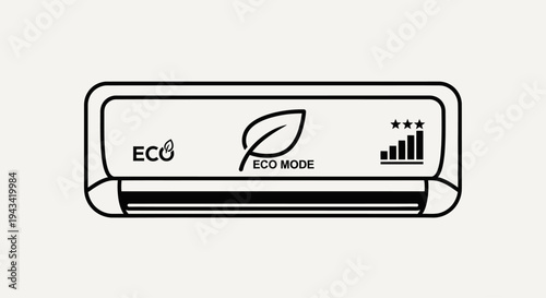 Air Conditioner Eco Mode Control Panel.