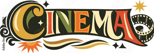 Arthouse-style alphabet, vintage Art Nouveau lettering, and an old avant-garde font for a retro film logo, featuring 60s and 70s typography, distinct headlines, and vector typographic design