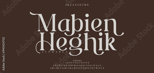 Mabien Heghik Decorative Serif Font Vector for Playful Editorial and Branding Use