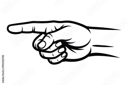 Pointing finger hand icon