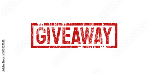 Giveaway red rubber stamp - vector illustration