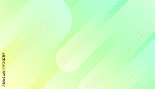 Fresh green abstract background with soft diagonal gradients and rounded modern shapes.