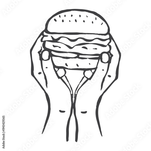 hand holding a burber