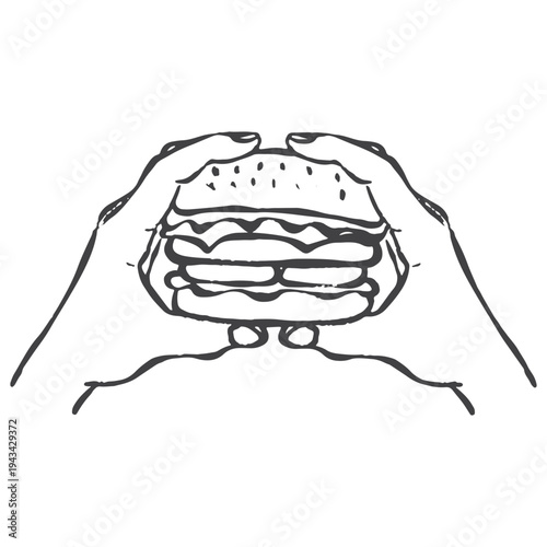 hand holding a sandwich