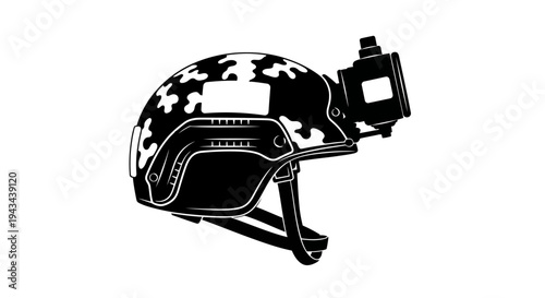 Tactical Helmet with Night Vision Mount - Camouflage Military Headgear