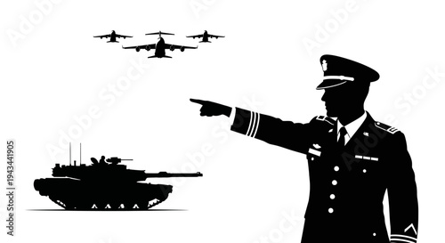 Military Commander Directs Tank and Fighter Jets in Strategic Operation