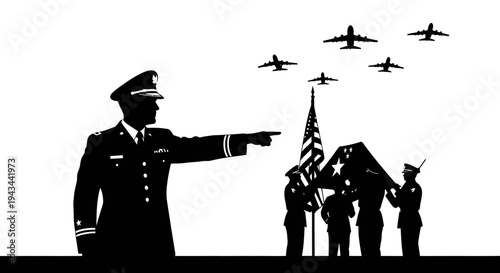 Military Funeral Procession: General Points, Casket Bearers, Flag, and Flyover