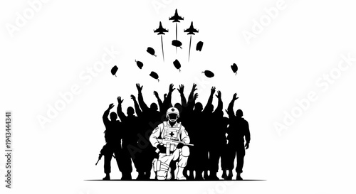 Military Salute: Soldiers and Jets Honor Fallen Hero