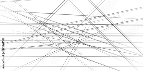 abstract black and white geometric line background, minimal chaotic strokes pattern, modern artistic linear wallpaper